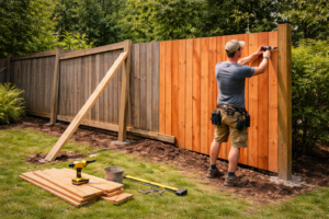 Privacy fence repair and stabilization